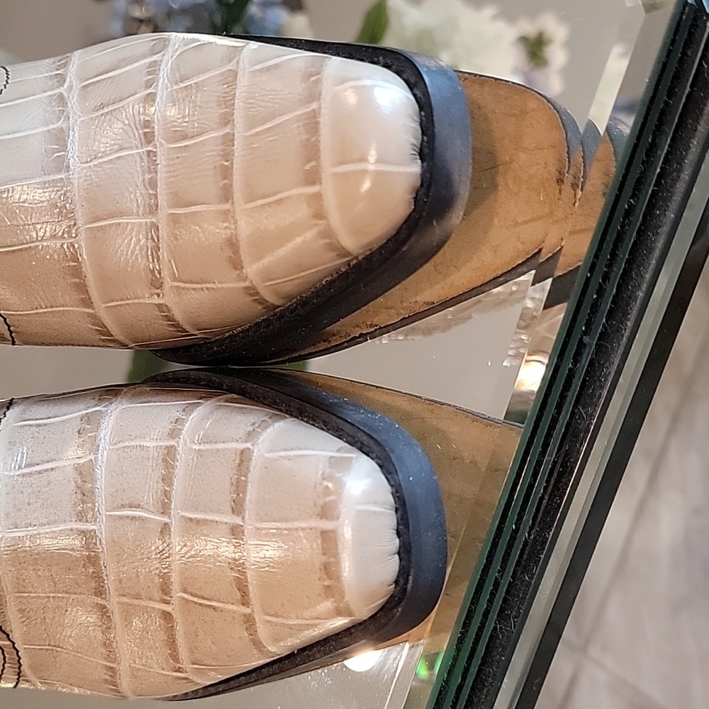 Ganni Croc Square Toe Ankle Boots | 38 - Picture 4 of 8